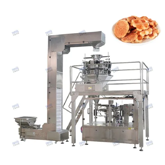 High Efficiency Full Automatic Chocolate Potato Chips Jelly Doybag Packing Filling Machine 