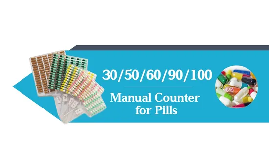 30/50/60/90/100個入りプラスチック製手動錠剤計数プレート
