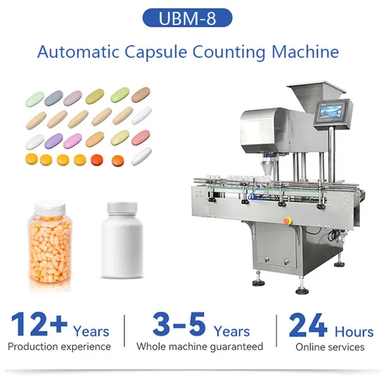 8 Lane Electric Automatic Vibration Pharmaceutical Softgel Bottling Packing Counter Tablet Bottle Filling Capsule Pill Counting Machine 