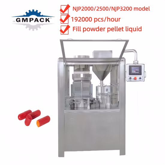 Njp1500/Njp2000/Njp2500 /Njp3200 医薬品全自動錠剤粉末液体充填ペレット顆粒ハードゼラチン錠剤カプセル充填機